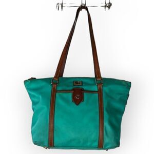 Dooney‎ & Bourke Wayfarer Aqua Zip Tote Bag Turquoise Blue